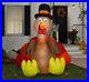 8 Ft ANIMATED PILGRIM THANKSGIVING TURKEY AIRBLOWN LIGHTED YARD INFLATABLE