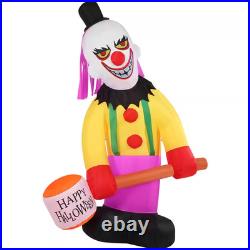 8 Ft. Tall Pre-Lit Inflatable Clown with Lights