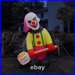 8 Ft. Tall Pre-Lit Inflatable Clown with Lights