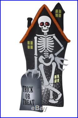 8' Halloween Projection Skeleton and Haunted House Tombstone Scene LG Inflatable