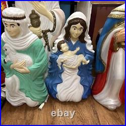 8 Pc Full Nativity Blow Mold Scene Local Pickup Only