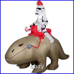 8' STAR WARS STORMTROOPER RIDING A DEWBACK Airblown Lighted Yard Inflatable