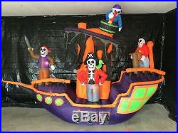 8ft Gemmy Airblown Inflatable Prototype Halloween Animated Pirate Ship #73888
