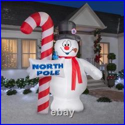 9.5 FT COLOSSAL FROSTY THE SNOWMAN AIRBLOWN INFLATABLE With CANDY CANE