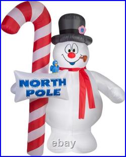 9.5 FT COLOSSAL FROSTY THE SNOWMAN AIRBLOWN INFLATABLE With CANDY CANE