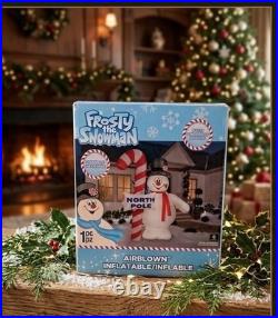 9.5 Ft. Gemmy Airblown Inflatable Giant'FROSTY THE SNOWMAN' White WithCandy Cane