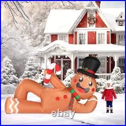 9.8FT Christmas Inflatable Gingerbread Man Blow Ups with LED Outdoor Yard Decor