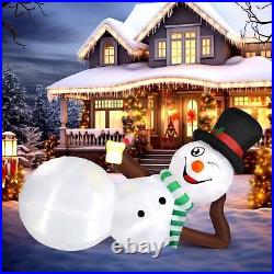 9.8 FT Inflatable Lighted Snowman Yard Decoration Christmas Blow Up Party Decor