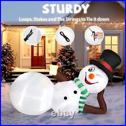 9.8 FT Inflatable Lighted Snowman Yard Decoration Christmas Blow Up Party Decor