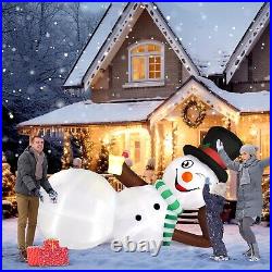 9.8 FT Inflatable Lighted Snowman Yard Decoration Christmas Blow Up Party Decor
