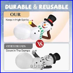 9.8 FT Inflatable Lighted Snowman Yard Decoration Christmas Blow Up Party Decor