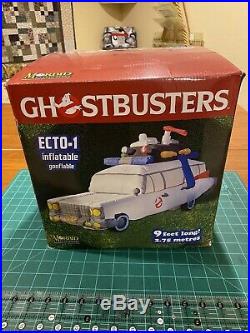9' Air Blown Inflatable Ghostbuster's Ecto-1 Mobile Halloween Yard Decoration