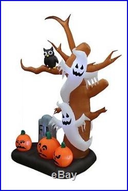 9 FOOT Halloween Inflatable Tree Ghosts Pumpkins LED Light Yard Party Decoration