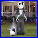 9 FT Giant JACK SKELLINGTON AND ZERO Airblown Lighted Yard Inflatable GEMMY