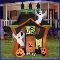 9 FT HAUNTED HOUSE WITH GHOSTS Halloween Lighted Airblown Yard Inflatable