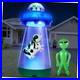 9 FT Halloween UFO Cow Alien Yard Decor with LED Blow Up