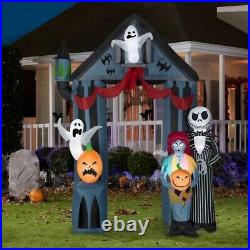 9 FT NIGHTMARE BEFORE CHRISTMAS ARCHWAY Airblown Inflatable JACK SKELLINGTON