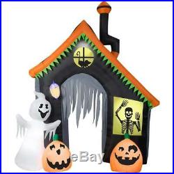 9 FT SPOOKY HAUNTED HOUSE ARCHWAY Airblown Lighted Yard Inflatable