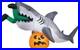 9 Ft ANIMATED SHARK EATING HUMAN Airblown Lighted Yard Inflatable