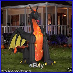 9 Ft Halloween Dragon Fire & Ice Projection With Wings Prop Yard Decor 9 Ft X 11