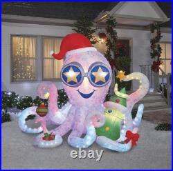 9 Ft Rainbow Wave Lightshow Octopus Airblown Lighted Yard Inflatable