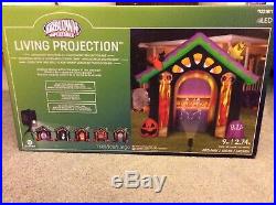 9 Ft. Wide Halloween Archway Living Projection Airblown Inflatable With Remote
