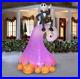 9′ Gemmy Airblown Animated Inflatable Kaleidoscope Jack Skellington with pumpkins