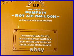 9' Tall Hyde And EEK! LED Lighted Halloween Pumpkin Hot Air Balloon Inflatable