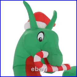 9-ft Airblown Dragon Christmas Inflatable with Candy Cane, Santa Hat, and Lights