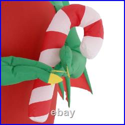 9-ft Airblown Dragon Christmas Inflatable with Candy Cane, Santa Hat, and Lights