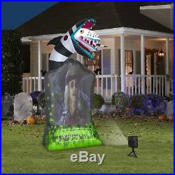 9ft Beetlejuice Sandworm Tombstone Living Projection Inflatable Halloween Gemmy