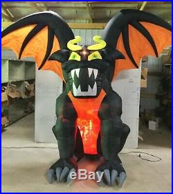 9ft Gemmy Airblown Inflatable Prototype Halloween Fire & Ice Gargoyle #70779