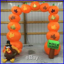9ft Gemmy Airblown Inflatable Prototype Thanksgiving Turkey Harvest Arch #221209