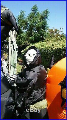 9ft Gemmy Animated Airblown Inflatable Skeleton Carriage & Pumpkin Working