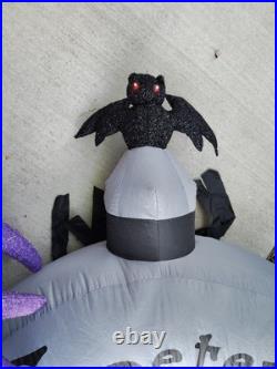 9ft Gemmy Halloween Cemetery Grim Reaper Air blown Archway Creepy Lighted Spooky