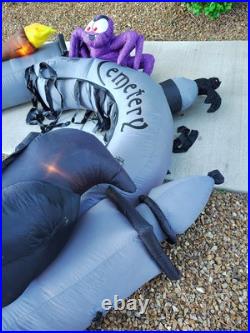 9ft Gemmy Halloween Cemetery Grim Reaper Air blown Archway Creepy Lighted Spooky