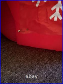 AIRBLOWN GEMMY Inflatable Snow Globe Here Comes SANTA Claus Reindeer Rotating