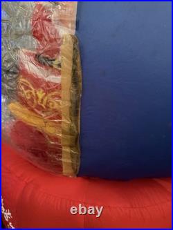AIRBLOWN GEMMY Inflatable Snow Globe Here Comes SANTA Claus Reindeer Rotating