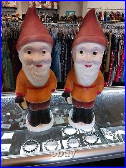 A Pair Of Union Products, Inc. Blow Mold Elfs, Circa 1985