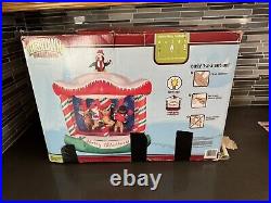 AirBlown Inflatable ANIMATED CAROUSEL 8ft lights up & inside scene rotates READ