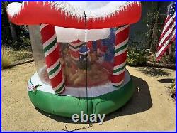 AirBlown Inflatable ANIMATED CAROUSEL 8ft lights up & inside scene rotates READ