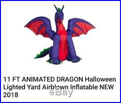 Air Blown Inflatable Animated Dragon For Halloween or Birthday celebration 11 ft
