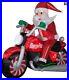 Air Blown Inflatables 6 Foot Luxe Santa Riding Motorcycle