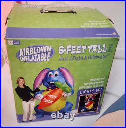 Airblown Inflatable Happy Easter 6ft Gemmy 2004 Decoration 04244-A OOP Bunny