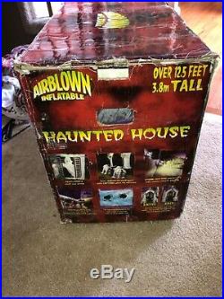 Airblown Inflatable Haunted House Over 12.5ft Halloween Rare Htf Gemmy Morbid