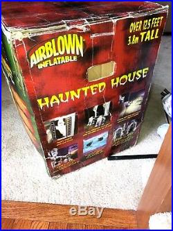 Airblown Inflatable Haunted House Over 12.5ft Halloween Rare Htf Gemmy Morbid
