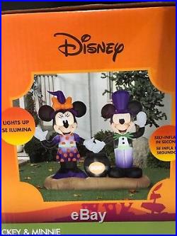 Airblown Inflatable Mickey Minnie Cauldron Scene Gemmy Disney Halloween Decor