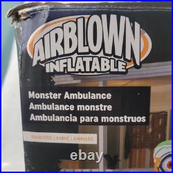 Airblown Inflatable Monster Ambulance 8 Ft Animated Halloween Yard Decor Gemmy