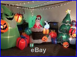 Airblown Inflatable Nightmare Before Christmas Oogie Boogie Jack Sally Zero