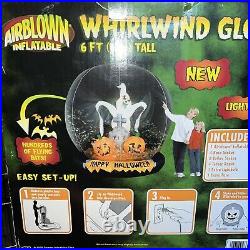 Airblown Inflatable Whirlwind Globe 6' Gemmy Halloween Ghosts Bats Snowglobe 6Ft